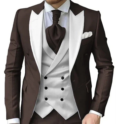 Costume homme 3 pièces polyester-viscose – CLEVI Paris