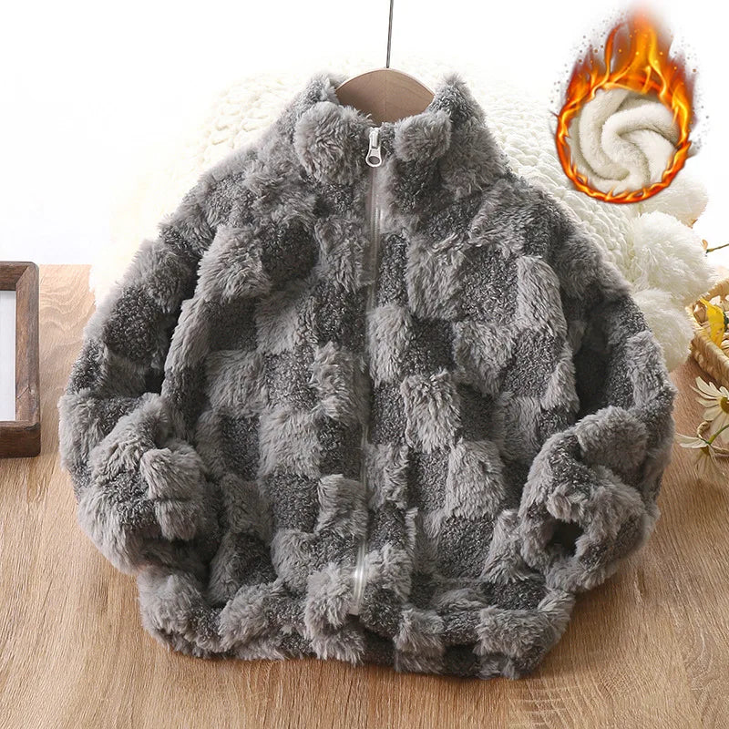 Veste polaire enfant zippée à col montant – CLEVI Paris