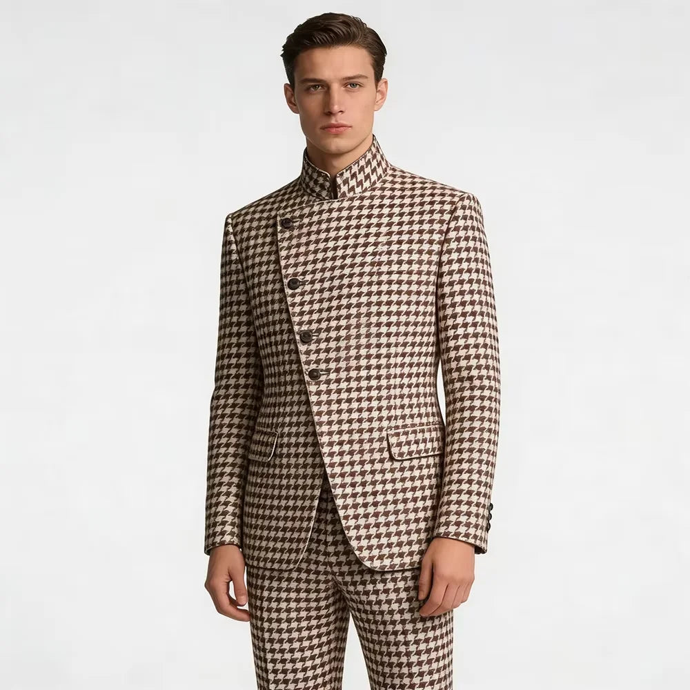 Costume Homme Col Mandarin 2 Pièces – CLEVI Paris