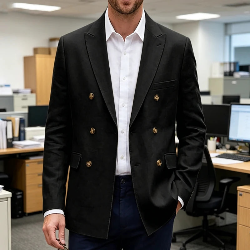 Blazer homme double boutonnage à revers – CLEVI Paris