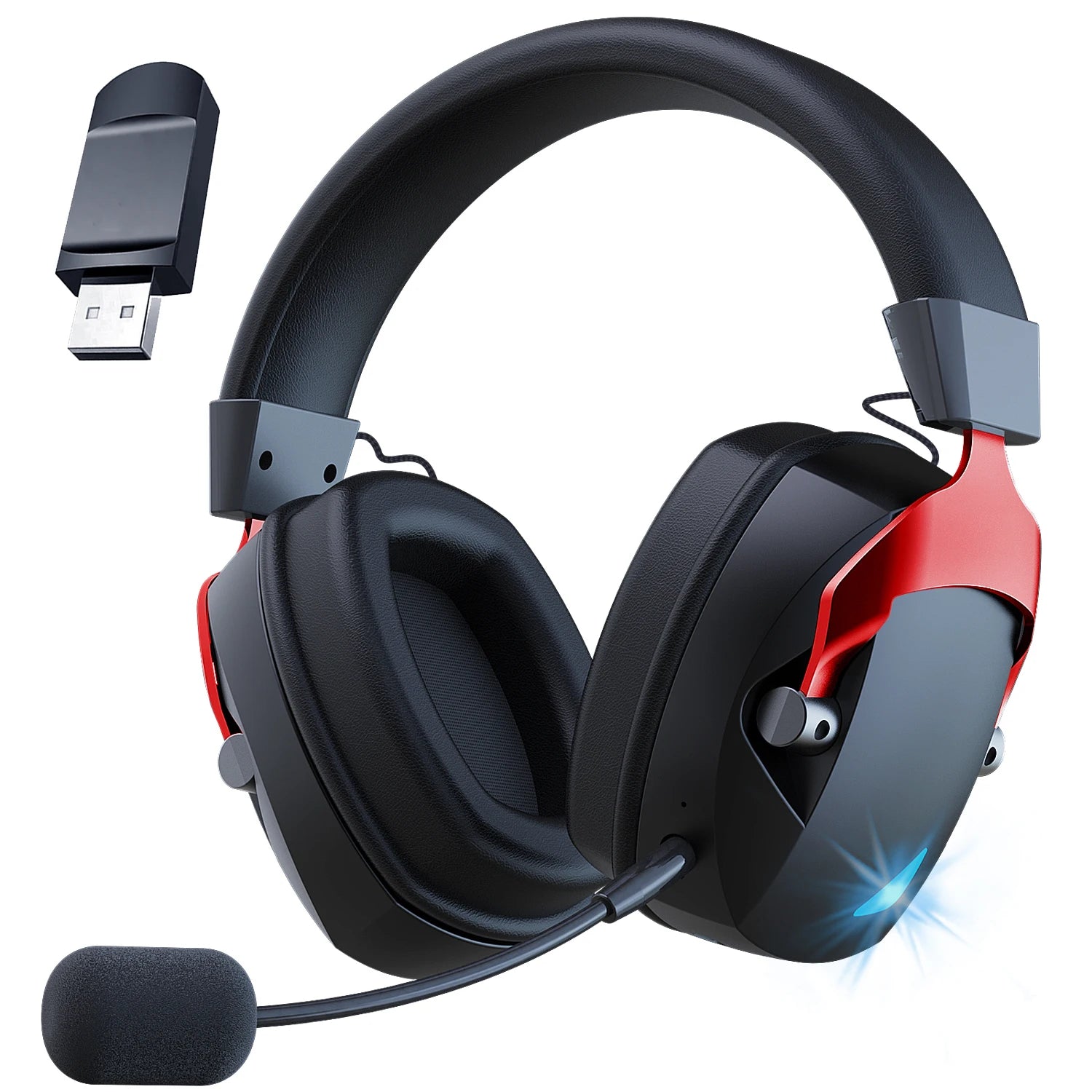 Casque Gaming Sans Fil Acinaci – Micro Détachable, 2.4G / Bluetooth / Jack 3.5mm, 36H