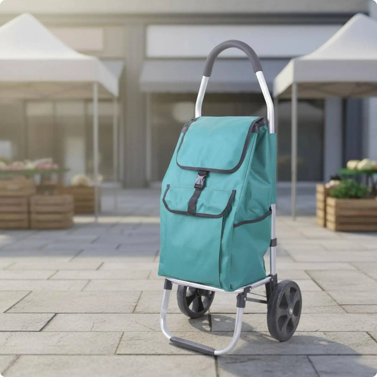 Chariot de courses pliable en aluminium – CLEVI Paris