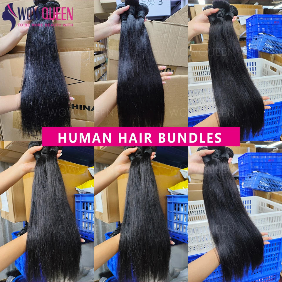 Extensions Straight Cheveux Brésiliens Remy Hair 12A – Bundles 1/3/4 Pcs 10-40 Pouces – CLEVI Paris