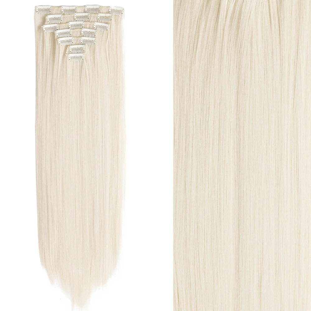 Extensions Cheveux Clips 7 Pcs Synthétique 50 Couleurs – CLEVI Paris