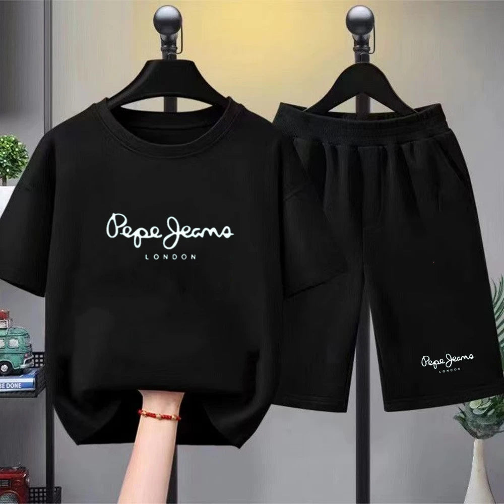Ensemble enfant à lettres T-shirt et short – CLEVI Paris