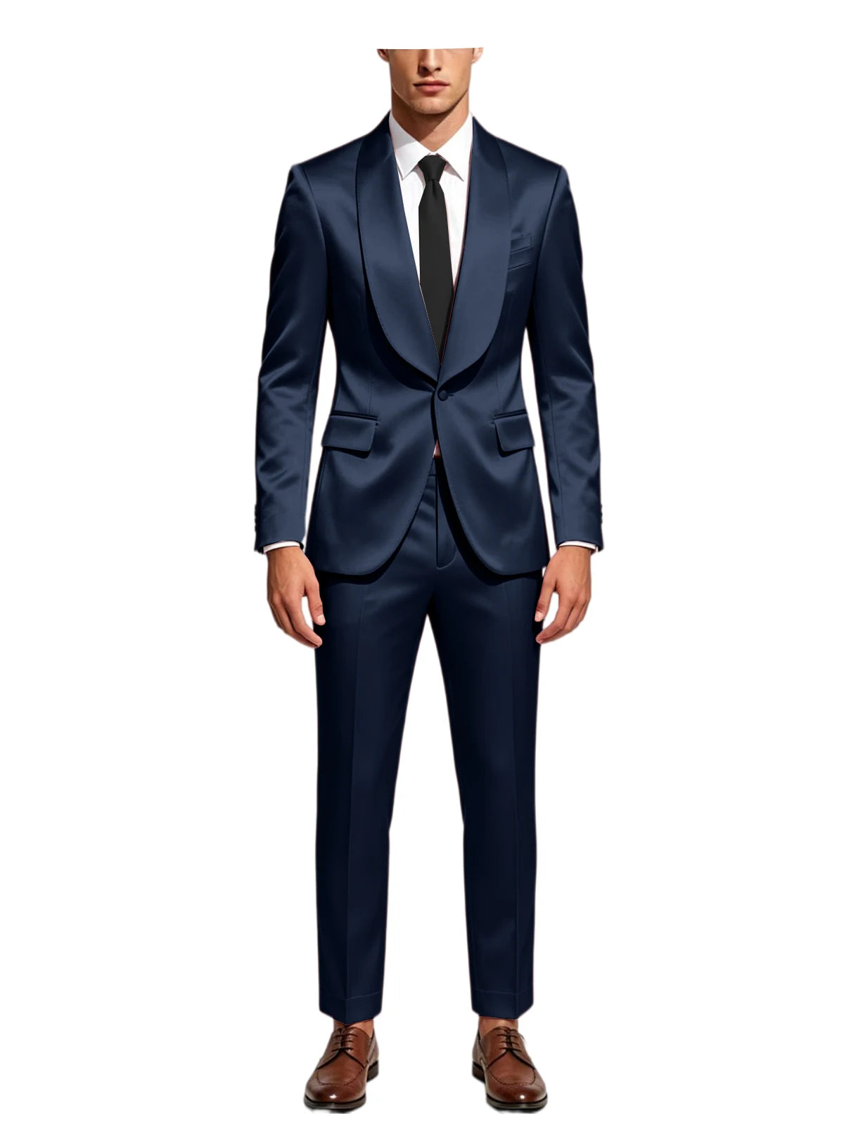 Smoking homme 2 pièces en satin – CLEVI Paris