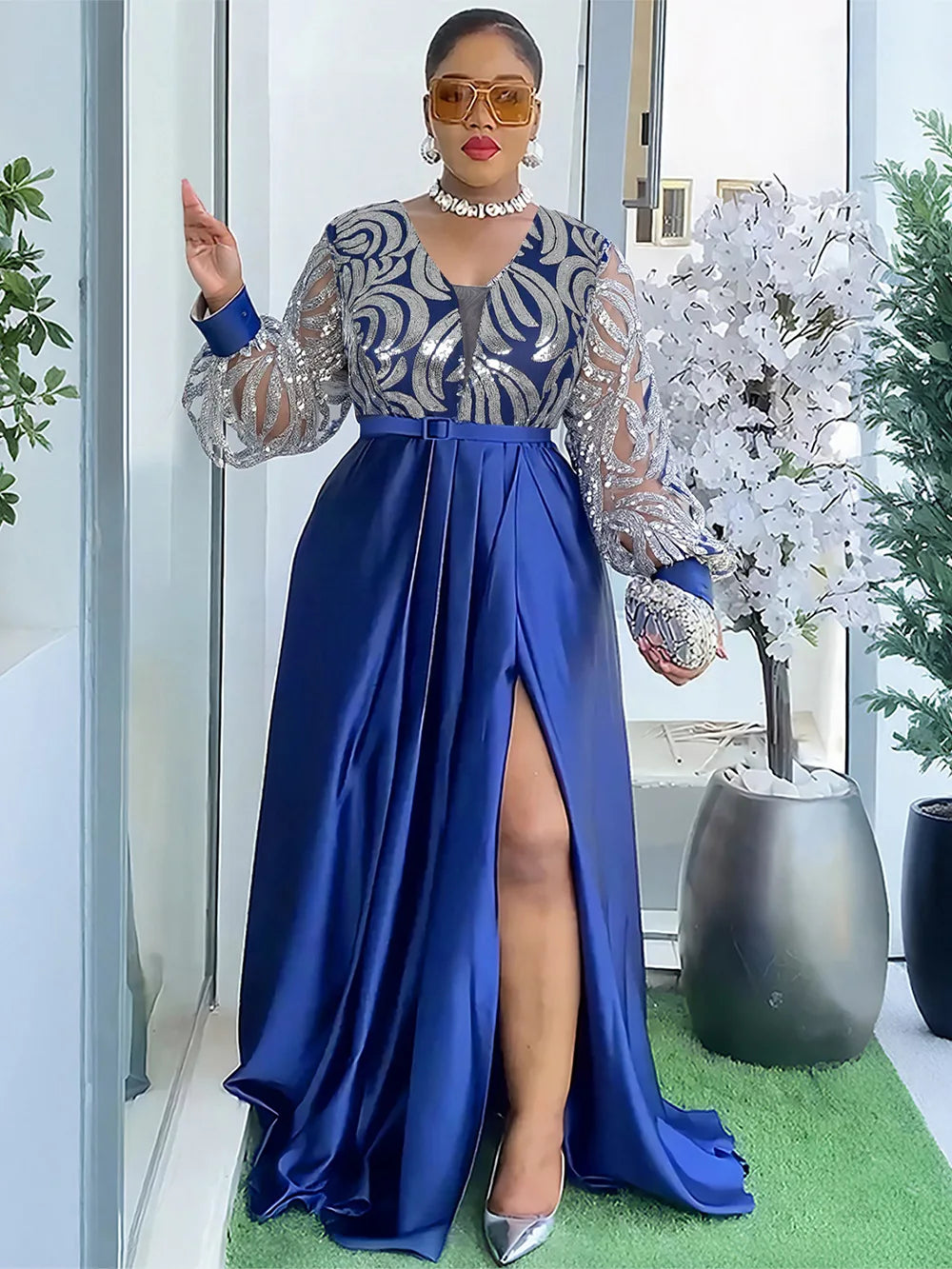 Robe maxi africaine de mariage – CLEVI Paris