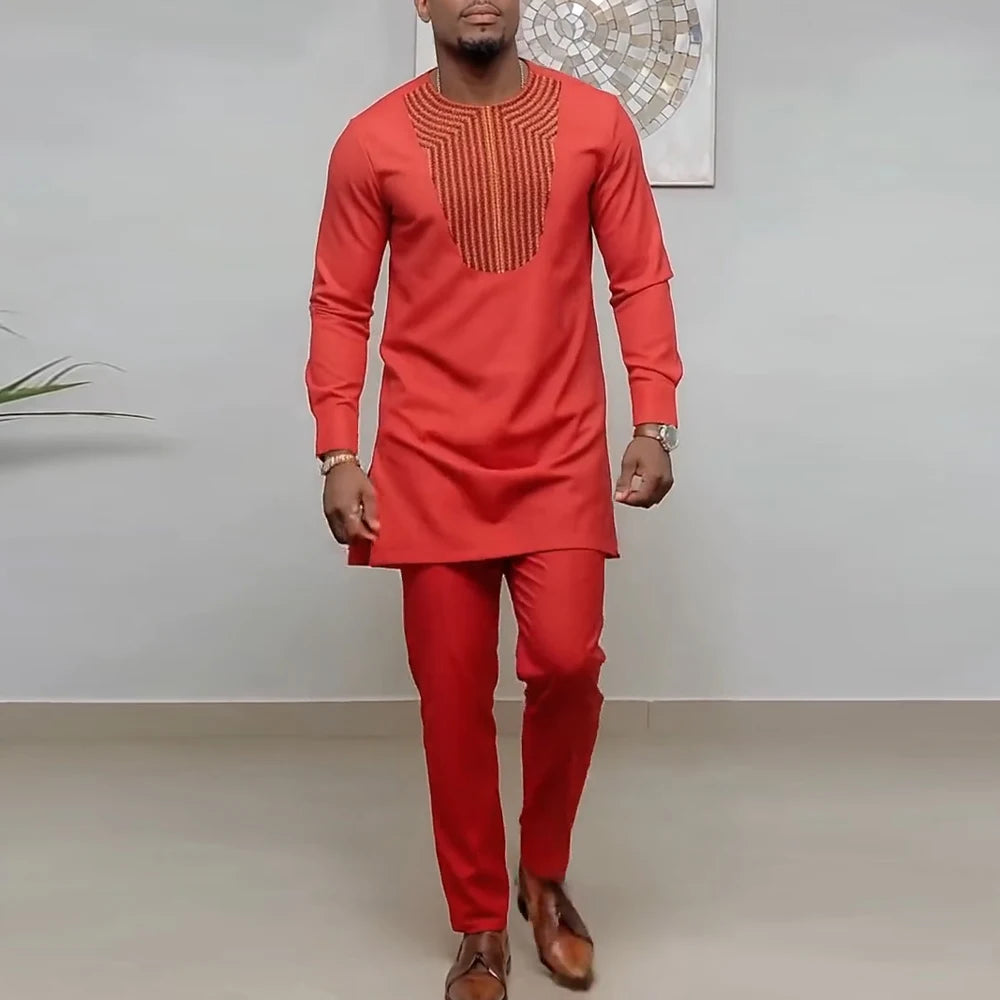 Ensemble 2 Pièces Style Africain Homme – CLEVI Paris