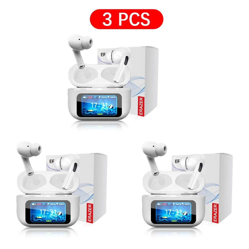 Écouteurs TWS ERAZER ANC Écran LCD Tactile Bluetooth 5.0 – CLEVI Paris