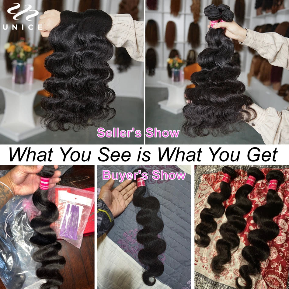 Extensions Cheveux Humains Body Wave Brésiliennes Virgin Hair 1/3/4 Mèches – CLEVI Paris