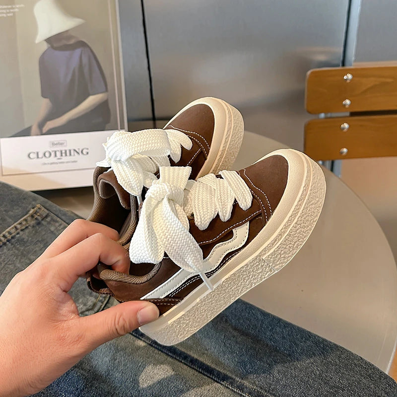 Baskets en toile rayées enfant unisexe – CLEVI Paris