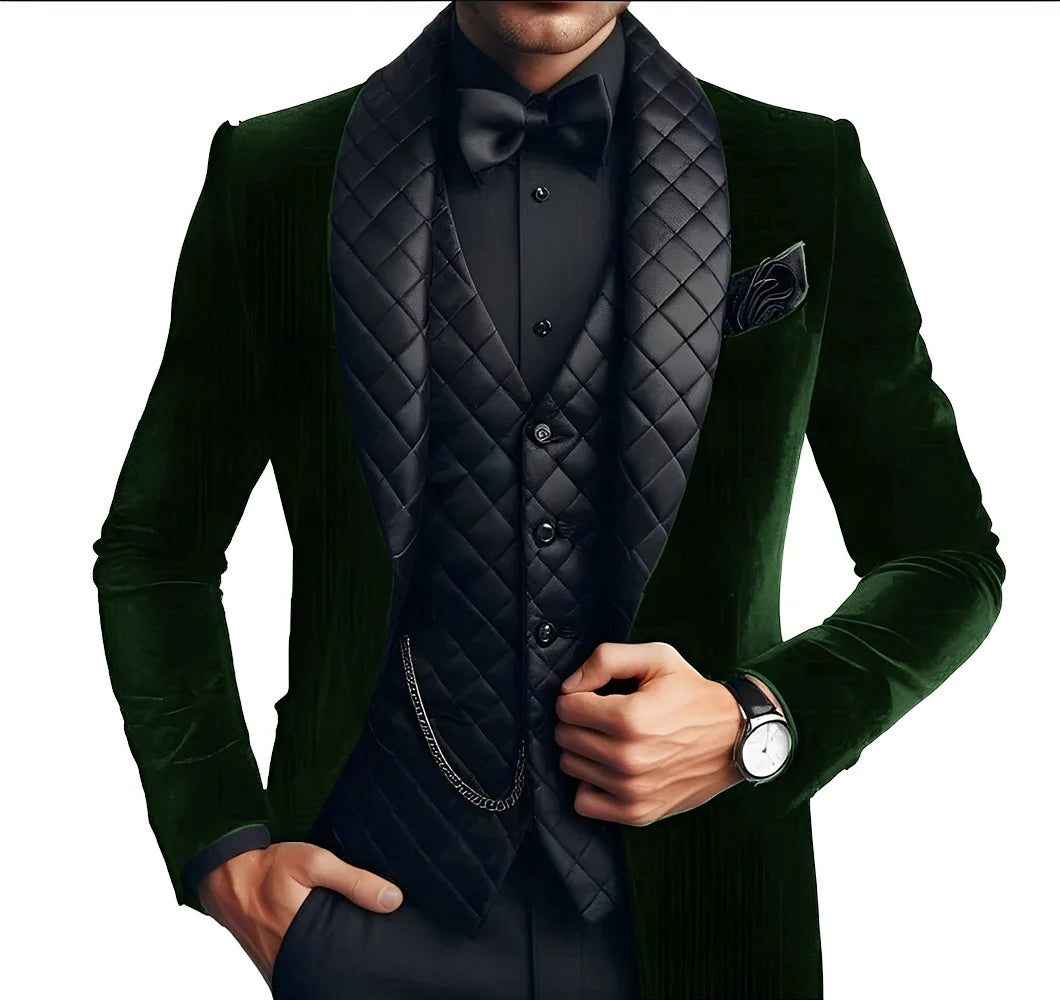 Costume homme noir trois pièces ajusté – CLEVI Paris