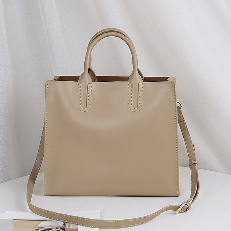 Sac à Main Femme Cuir Véritable Fourre-Tout Luxe 2 Tailles – CLEVI Paris