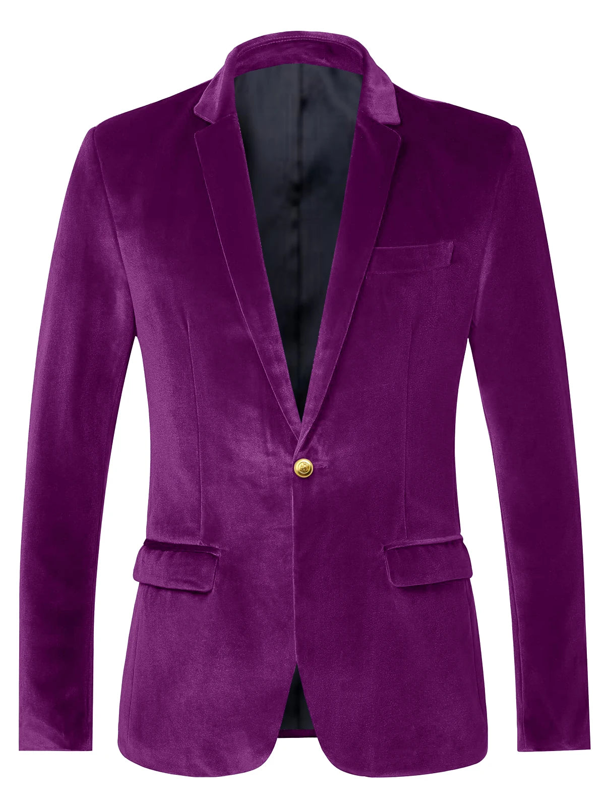 Blazer velours homme à bouton doré – CLEVI Paris