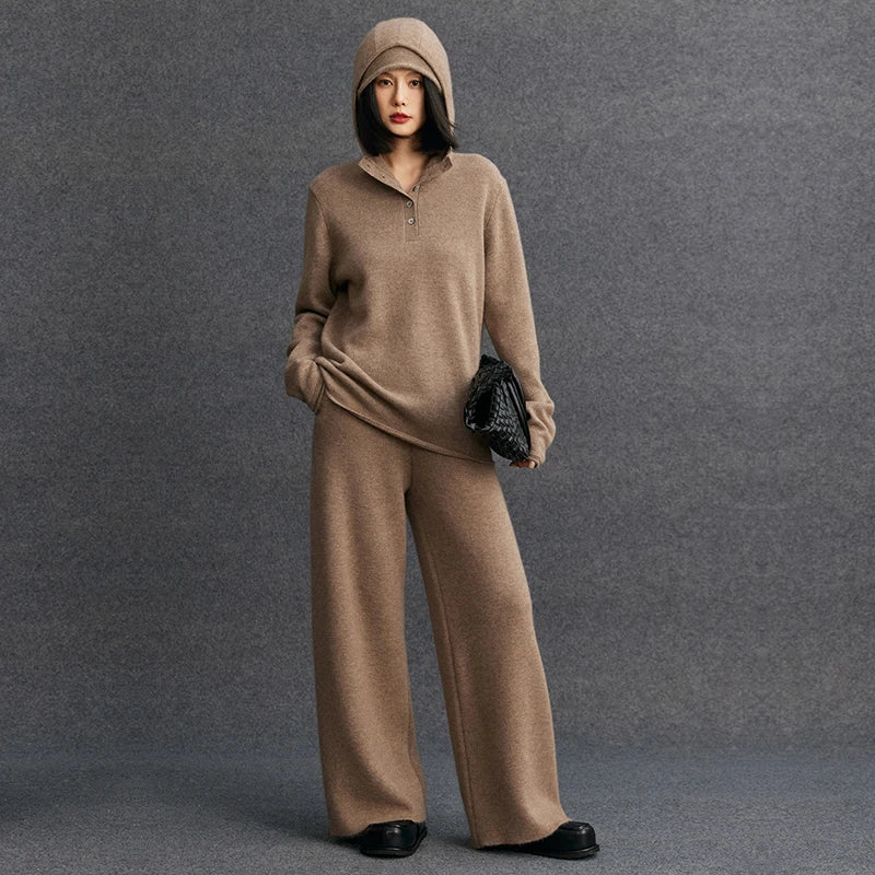 Pull à capuche ou pantalon cachemire femme – CLEVI Paris