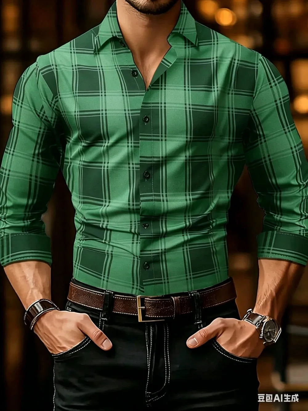 Chemise homme à carreaux casual business – CLEVI Paris