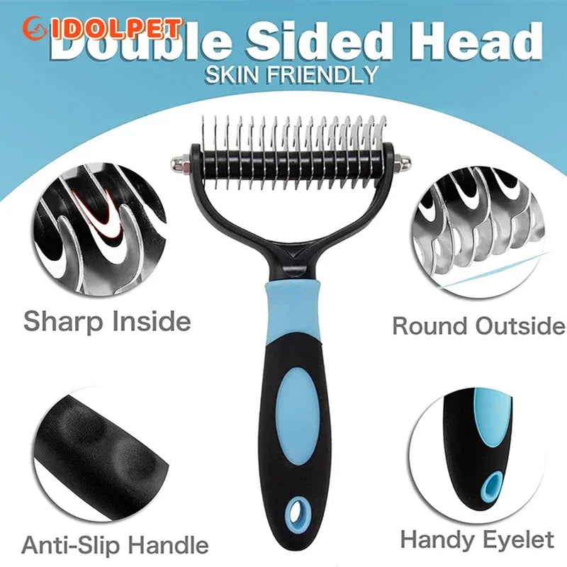 Brosse démêlante double face pour chien et chat – CLEVI Paris