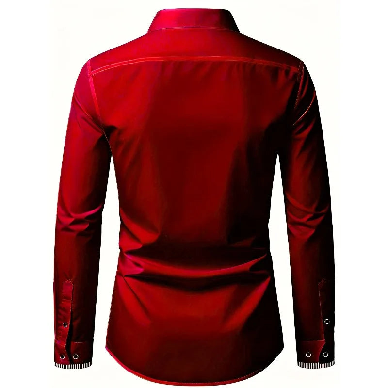 Chemise homme patchwork manches longues – CLEVI Paris