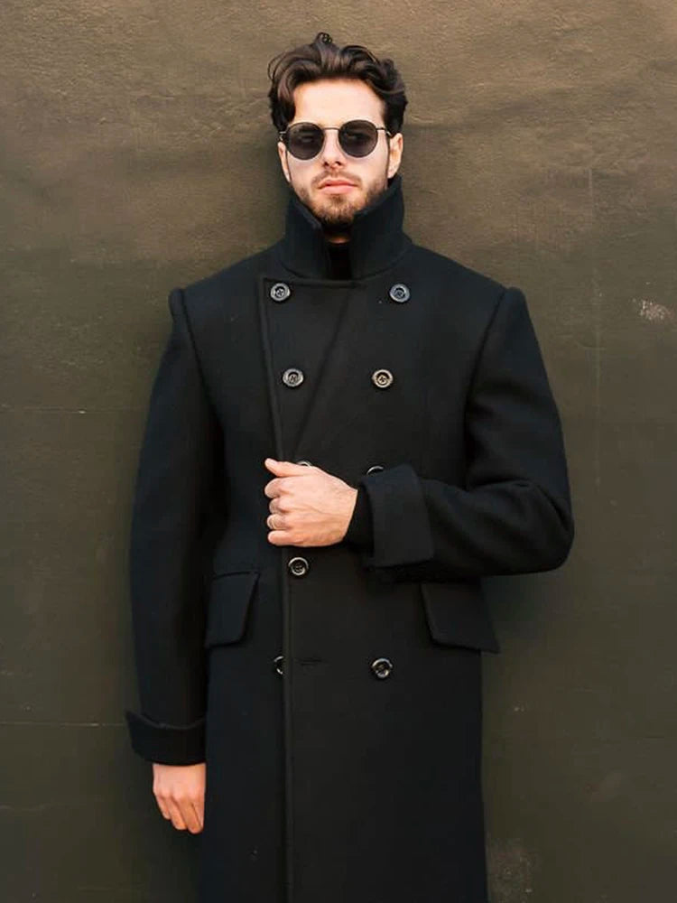 Manteau long croisé homme – CLEVI Paris