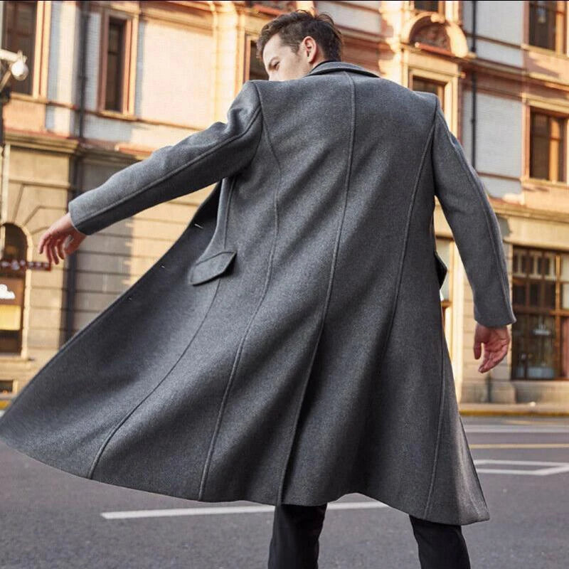 Manteau long boutonné homme – CLEVI Paris