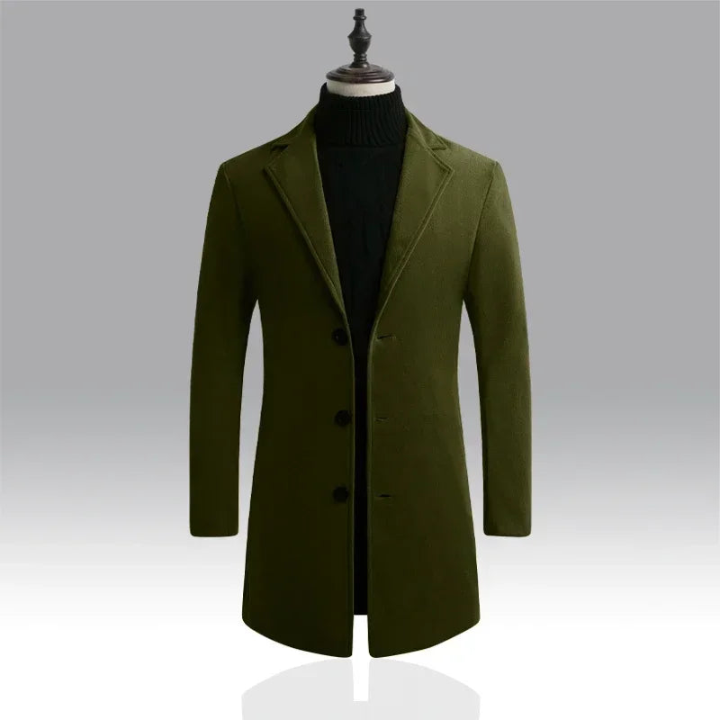 Manteau long boutonné homme – CLEVI Paris