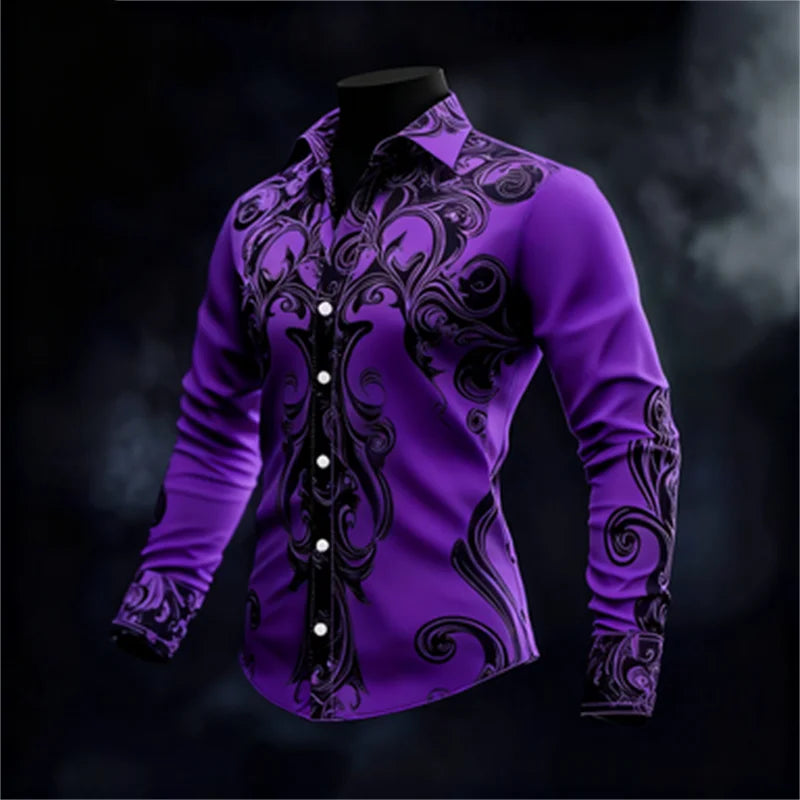 Chemise Homme à Motif Artistique 3D – CLEVI Paris