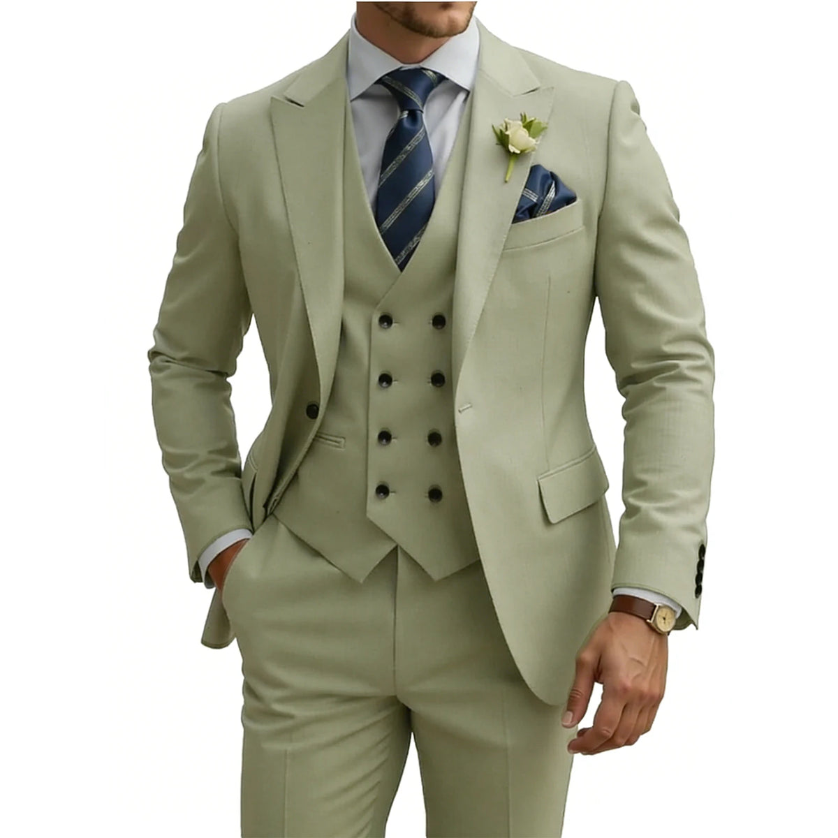 Costume homme 3 pièces, coupe ajustée – CLEVI Paris