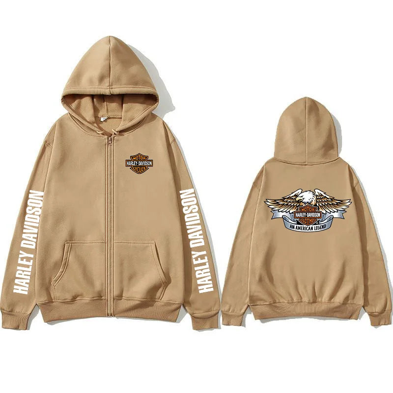 Sweatshirt Zippé à Capuche Harley Davidson – CLEVI Paris