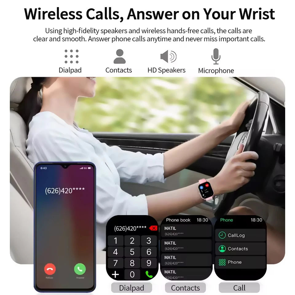 Montre connectée écran 1,83″ Bluetooth – CLEVI Paris