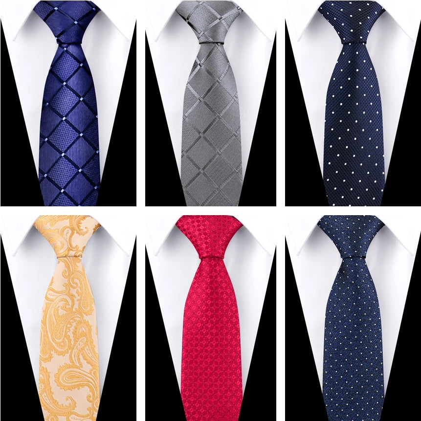 Lot de 6 cravates homme jacquard – CLEVI Paris