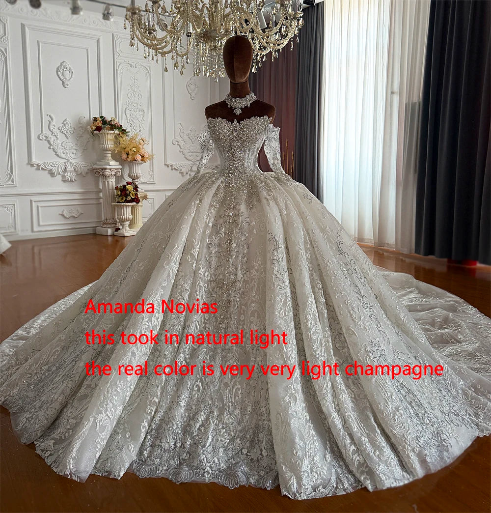Robe de mariée princesse en tulle fleuri – CLEVI Paris