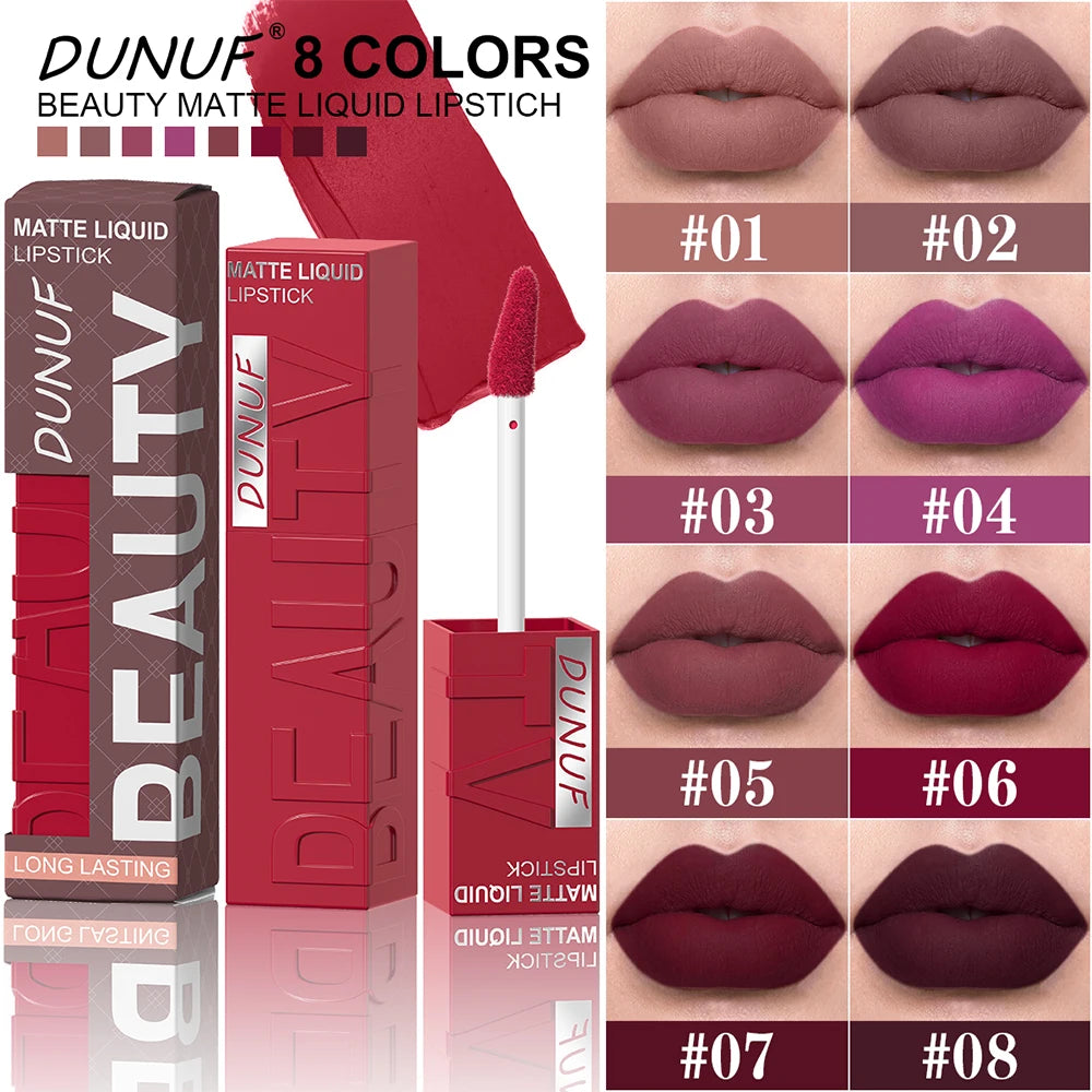 Gloss Lèvres Mat Velvet Tube Carré Waterproof Longue Tenue 8 Teintes – CLEVI Paris