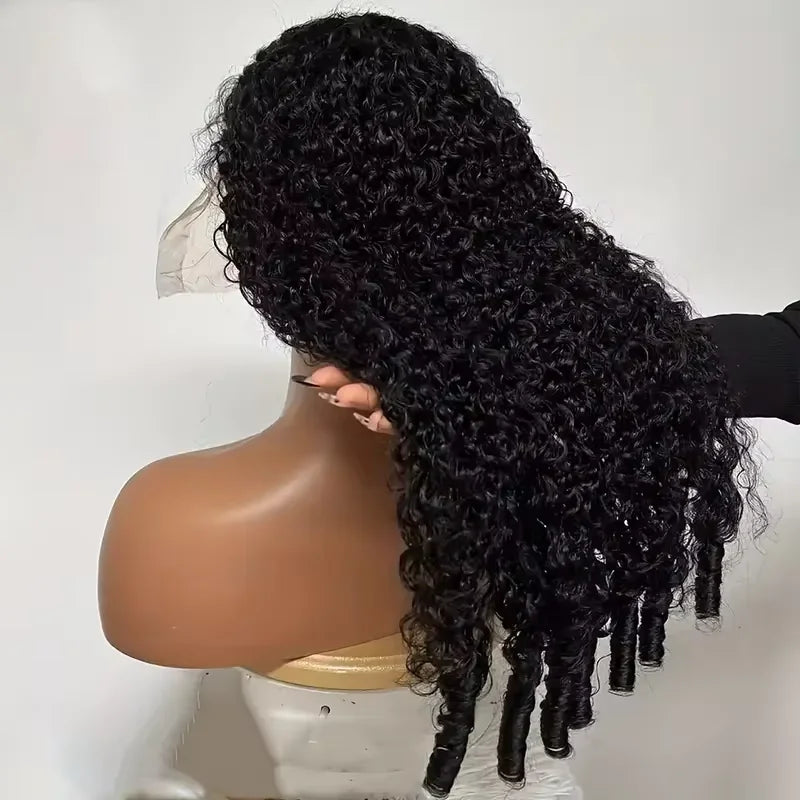 Perruque Lace Frontal Cheveux Humains Curly Burmese HD Transparent 7x6 13x4 13x6 Densité 200-220% 18-46 Pouces – CLEVI Paris
