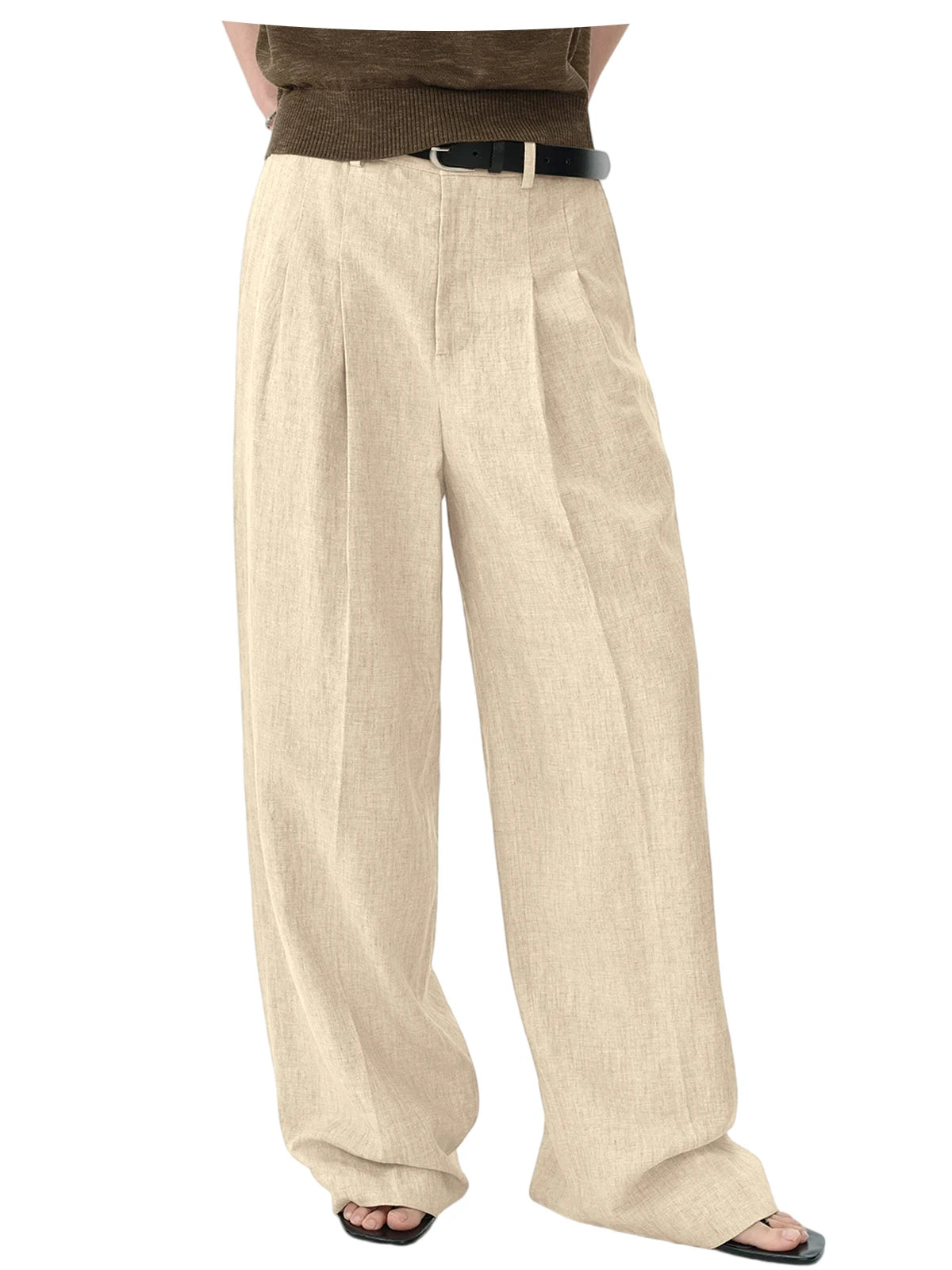 Pantalon large en lin pour homme – CLEVI Paris