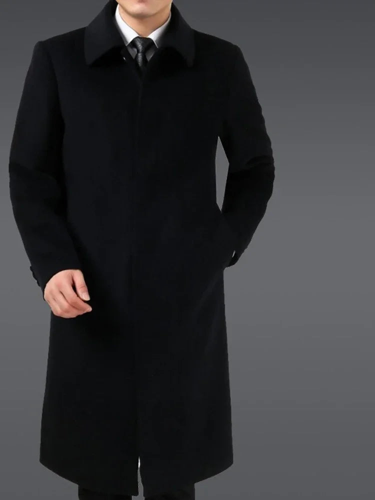 Manteau long homme en cachemire et laine – CLEVI Paris