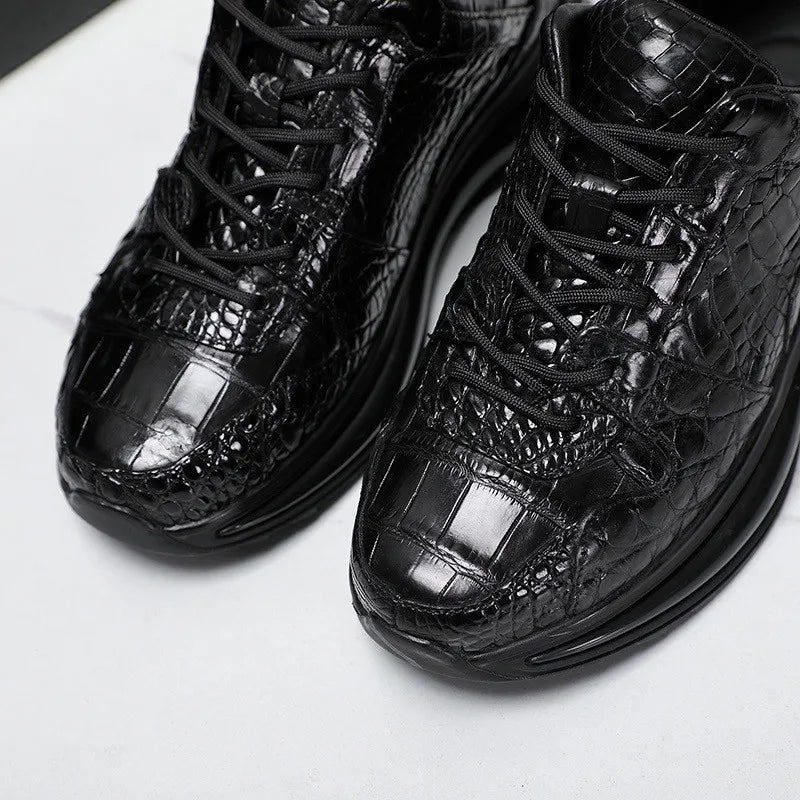 Sneakers basses homme noires à lacets – CLEVI Paris