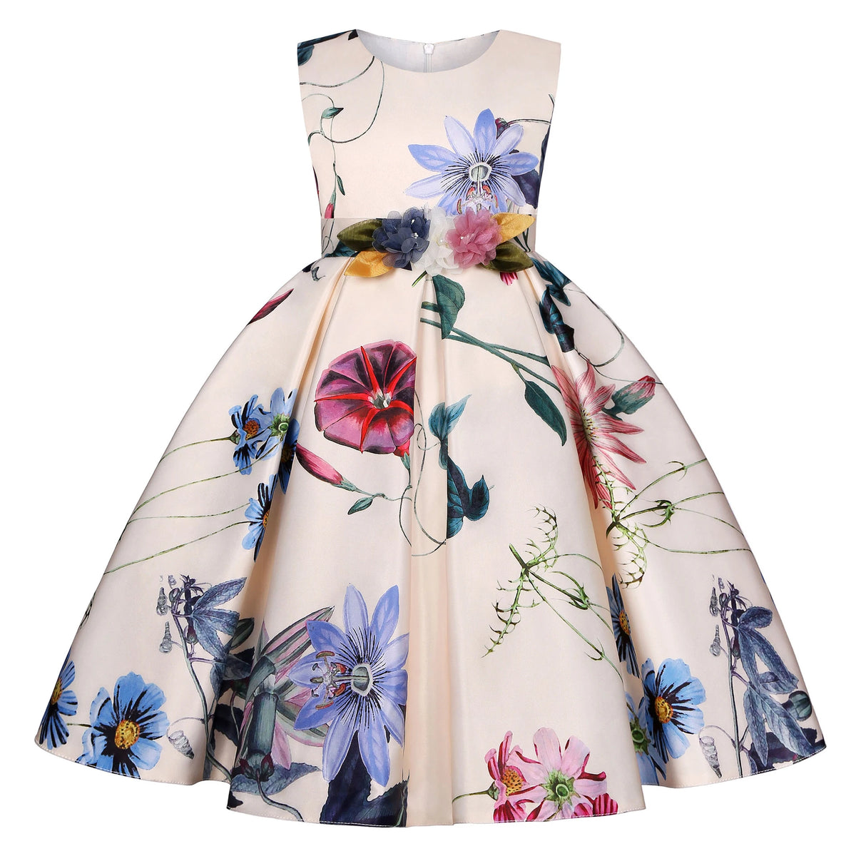 Robe cérémonie fille à motifs floraux – CLEVI Paris