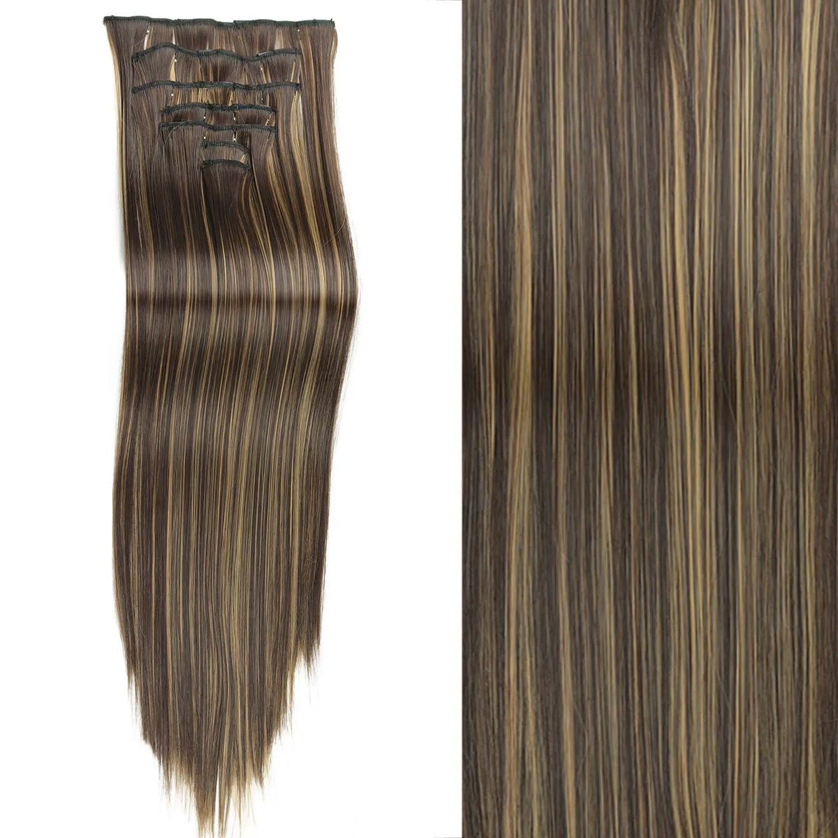 Extensions Cheveux Clips 7 Pcs Synthétique 50 Couleurs – CLEVI Paris