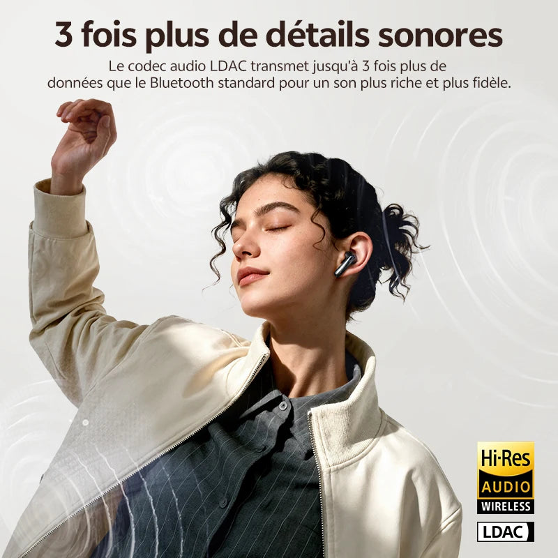 Écouteurs QCY AilyBuds E50 ANC -38dB LDAC Hi-Res 40h – CLEVI Paris