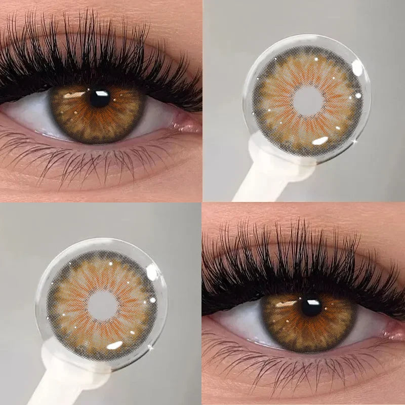 Lentilles de Contact Colorées avec Correction KSSEYE – 6 Teintes, Myopie – 8.00 à 0, Port Annuel