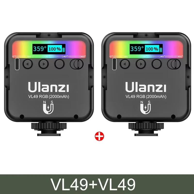 Mini lampe LED Ulanzi VL49, versions et kits – CLEVI Paris