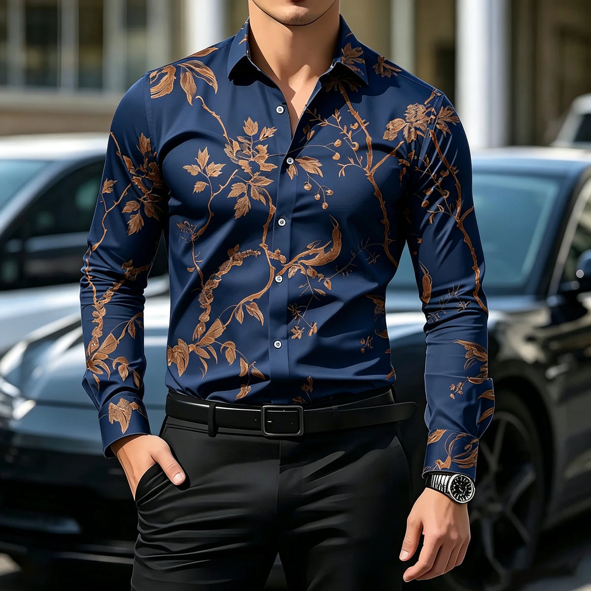 Chemise homme extensible manches longues – CLEVI Paris