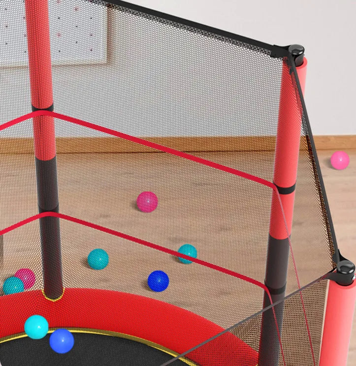 Trampoline rond d’intérieur enfant avec filet – CLEVI Paris