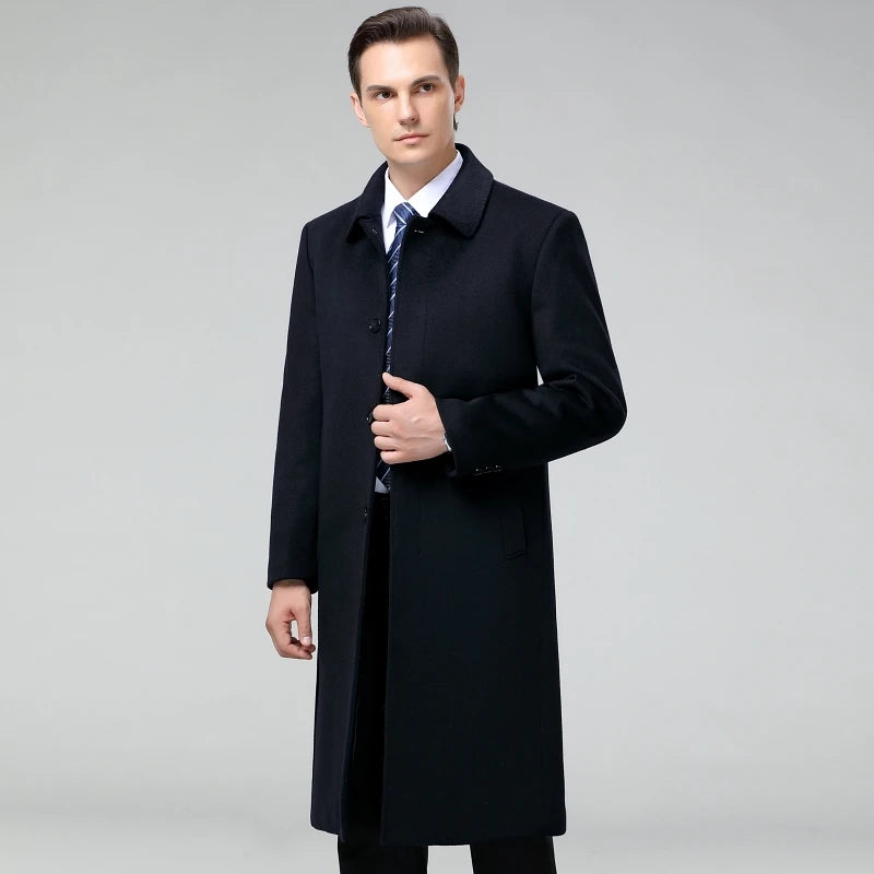 Manteau homme en cachemire à col rabattu – CLEVI Paris