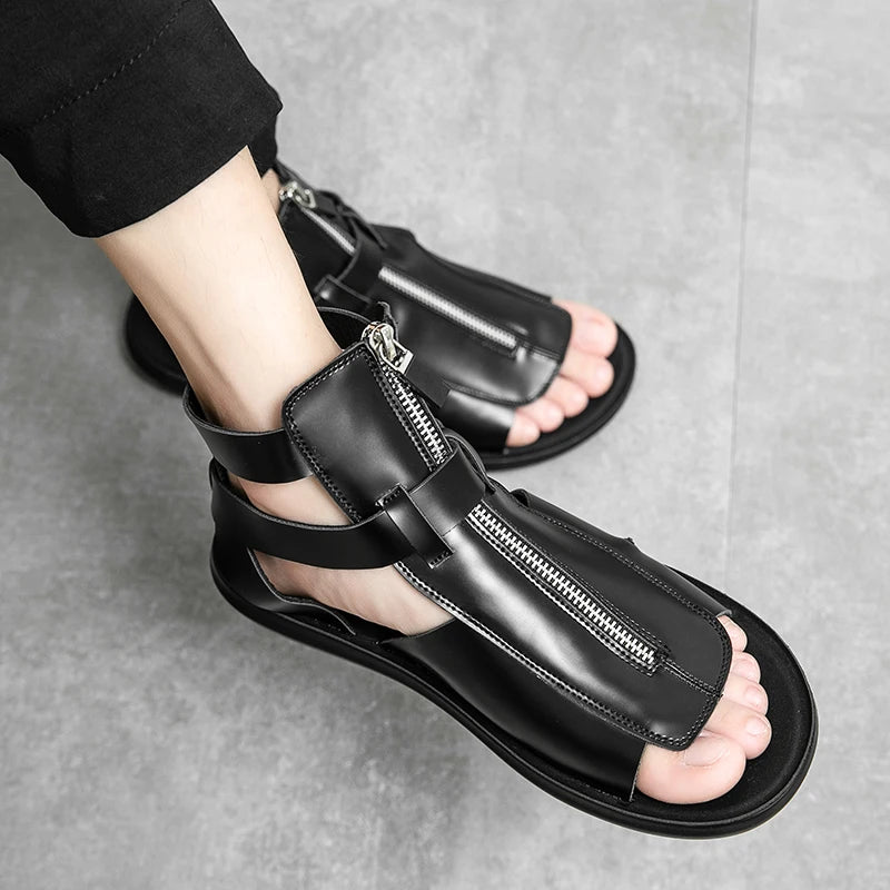 Sandales Unisexe Cuir PU Style Britannique Plage Été – CLEVI Paris