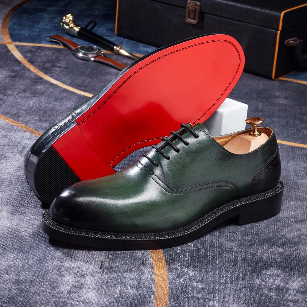 Oxford Wholecut Cuir Véritable Homme Respirant Rehaussant Bureau & Mariage – CLEVI Paris