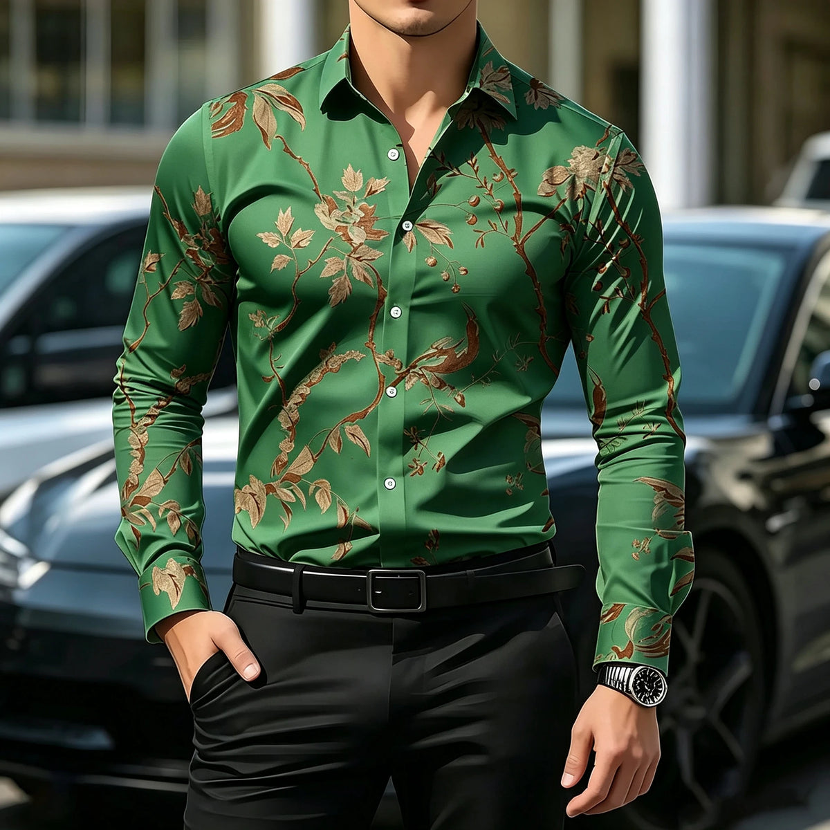 Chemise homme extensible manches longues – CLEVI Paris