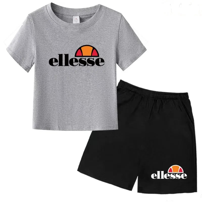 Ensemble enfant imprimé T-shirt et short – CLEVI Paris