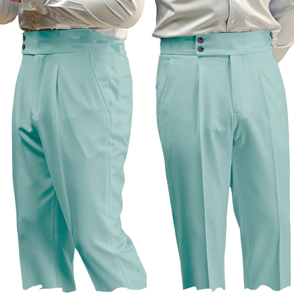 Pantalon Costume Homme Taille Haute – CLEVI Paris