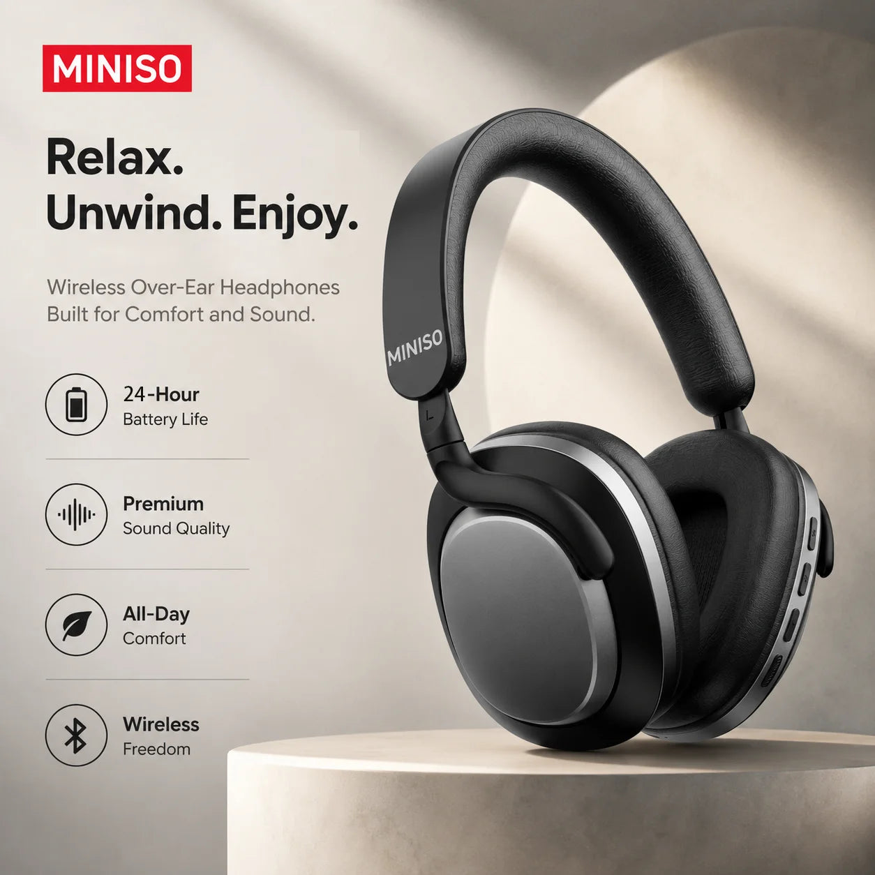 Casque Bluetooth MINISO MG210 ANC 30H – CLEVI Paris